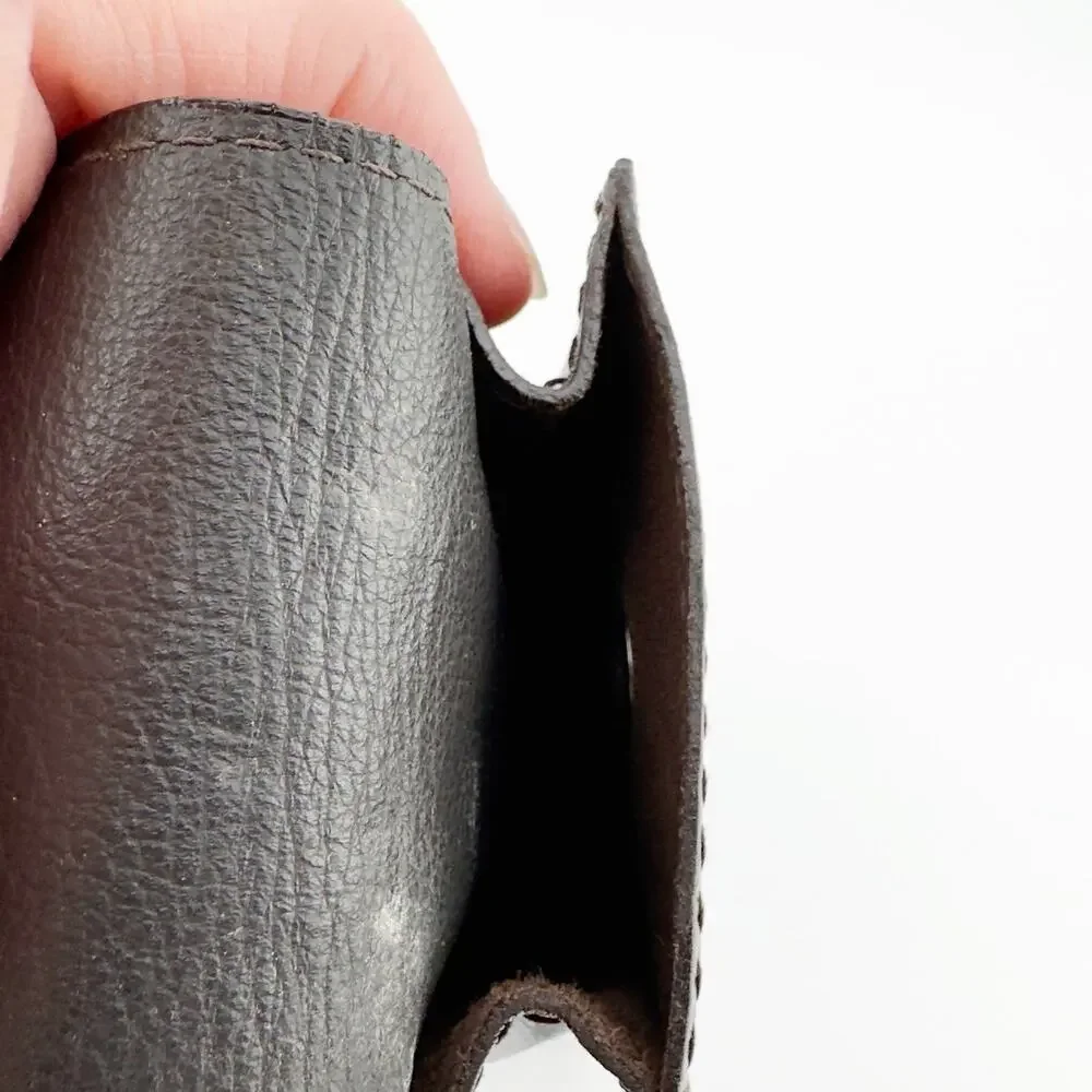 Dolce & Gabbana Vintage Leather Pouch‎ Small Clutch with Silver Clasp